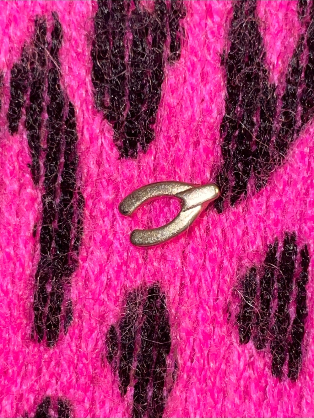 Wish bone stud earring